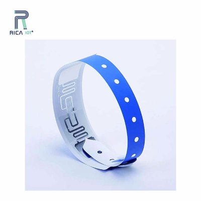 Hot Sell 13.56Mhz Programmable Anti Water Rfid Paper Wristband  